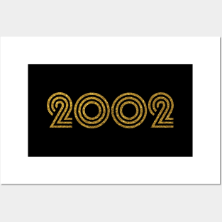 2002 Birth Year Glitter Effect Posters and Art